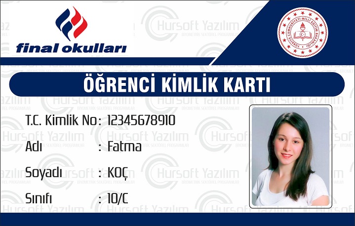 okul öğrenci kimlik kartları