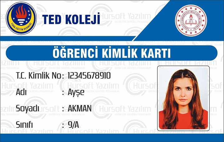 okul kimlik kartları, okul öğrenci kimlik kartları